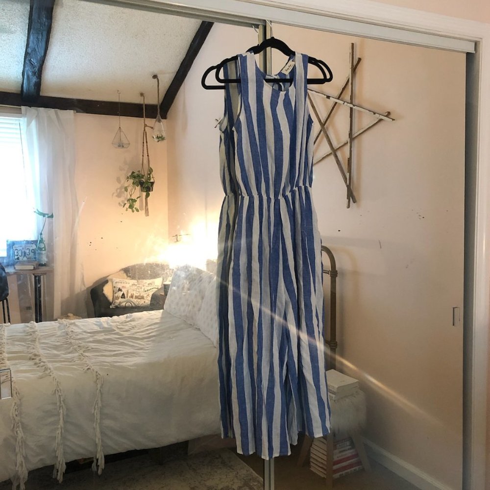 Spring Haze - Blue and White Jumpsuit / Pantsuit